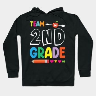 Team 2nd Grade Student Senior Teacher Happy Back To School Hoodie